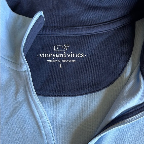 Vineyard Vines Blue Zip Up Sweater Casual Style - Picture 3 of 3